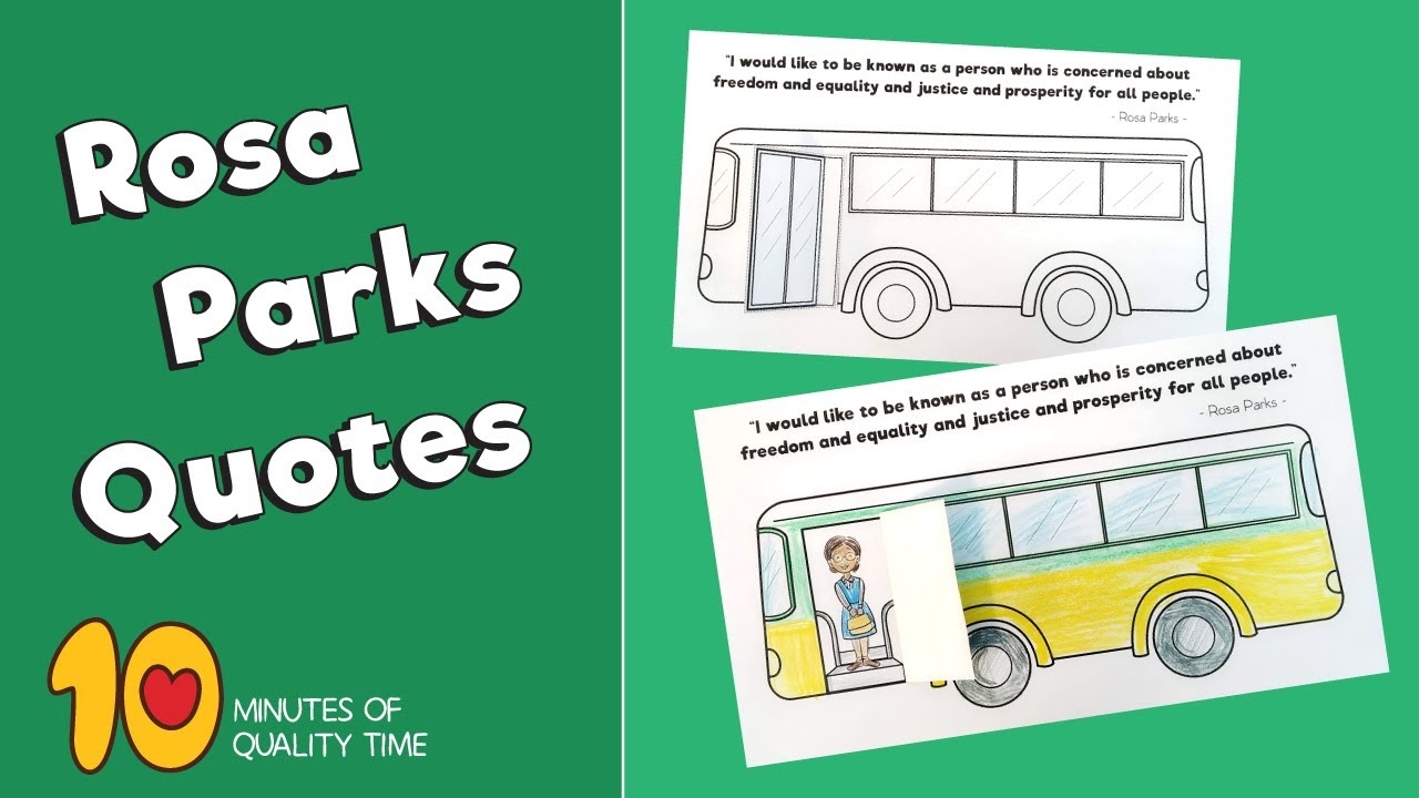 Rosa Parks Bus Craft 10 Minutes Of Quality Time Bus Crafts Rosa Parks Bus Rosa Parks