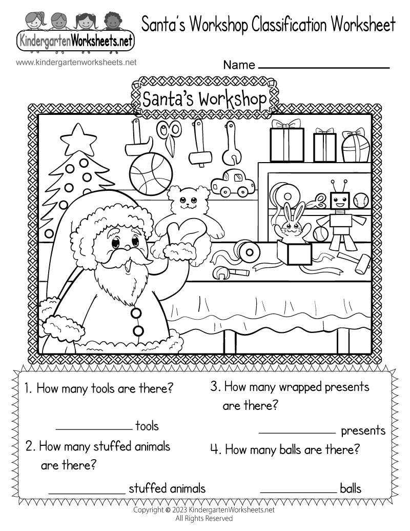 Santa s Workshop Classification Worksheet Free Printable Digital PDF