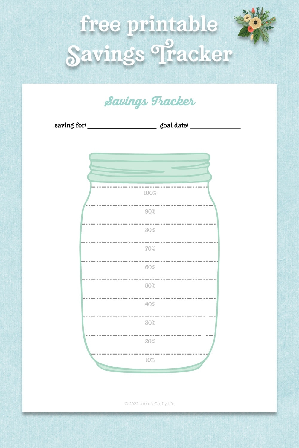 Savings Jar Printable