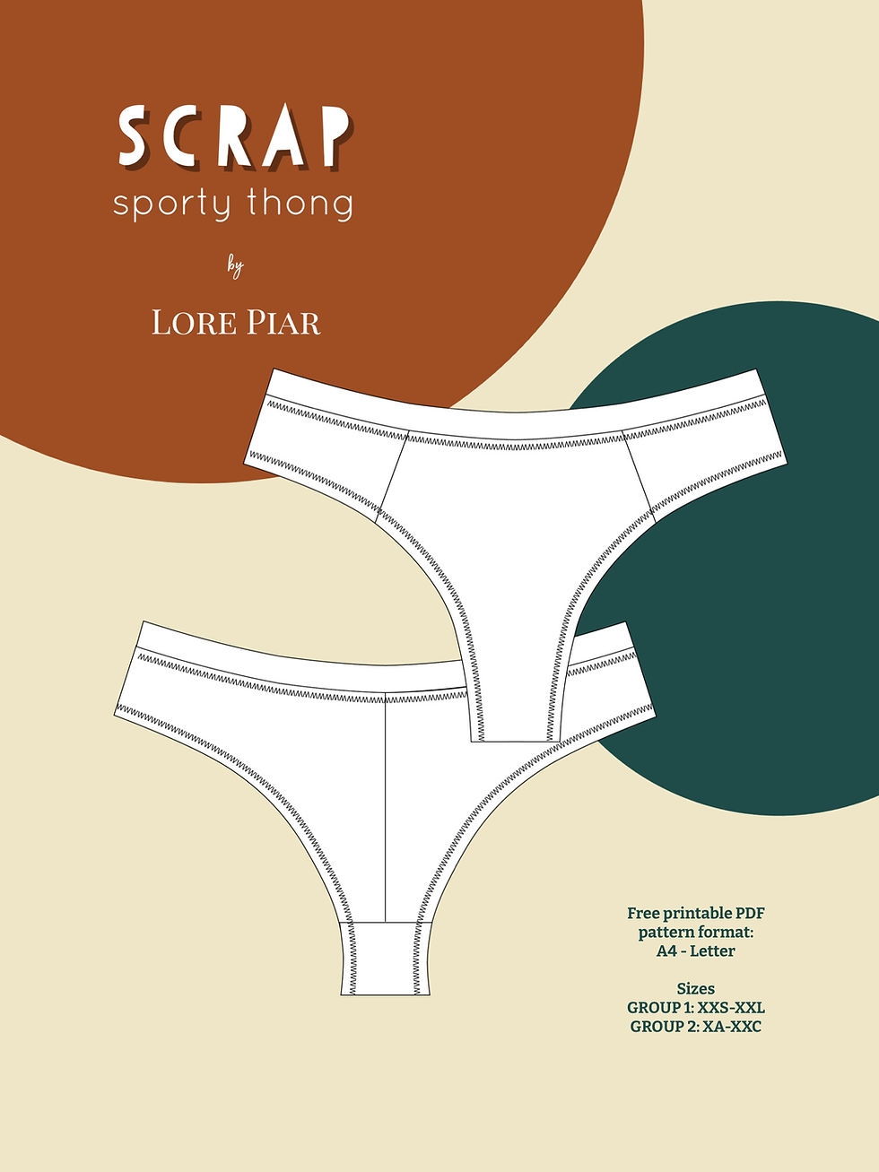 SCRAP Sporty Thong Sewing Pattern Lore Piar