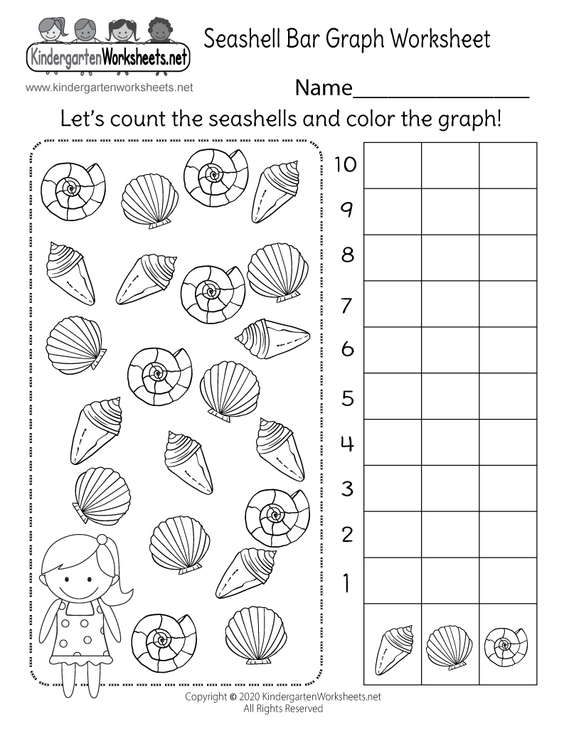 Seashell Bar Graph Worksheet Free Printable Digital PDF