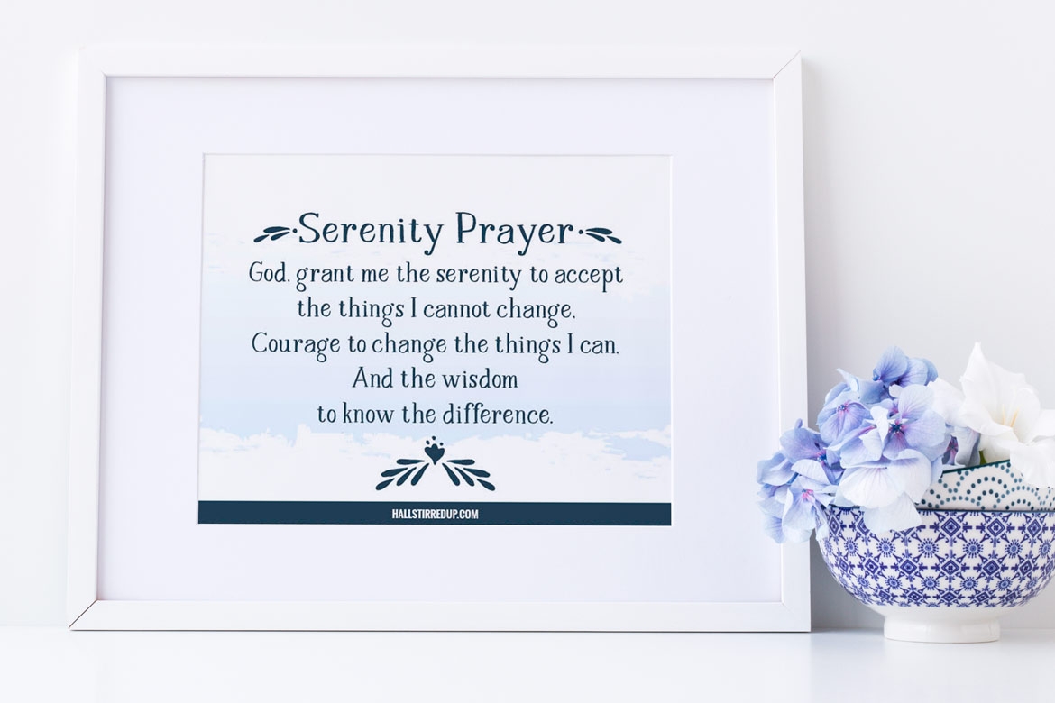 Serenity Prayer Free Printable Hall Stirred Up