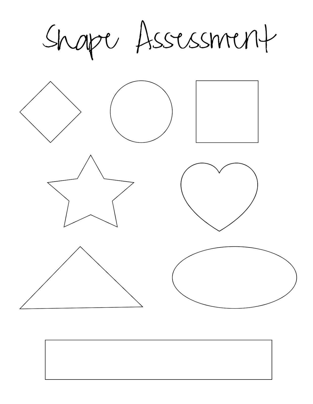 Free Printable Assessment For Shapes