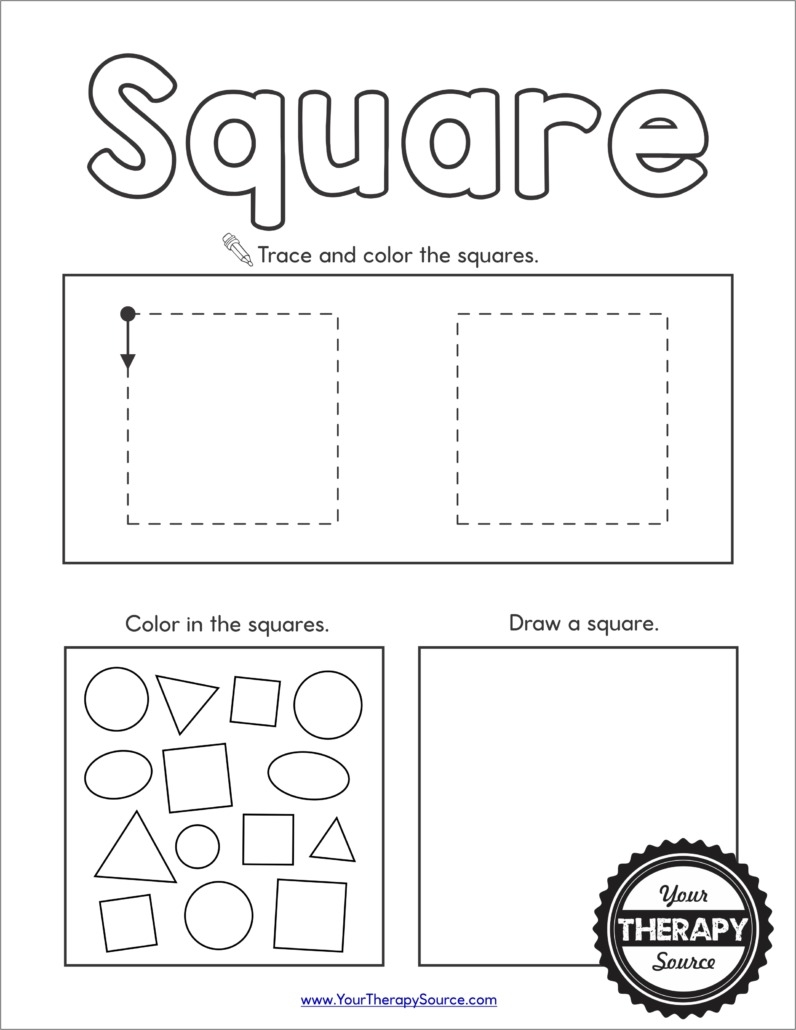 Shapes Worksheet Preschool Free Printables Your Therapy Source