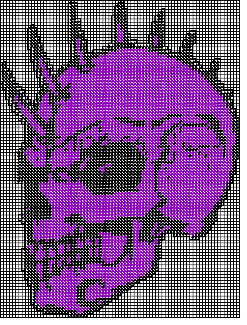Skull With Spikes Plastic Canvas Patterns