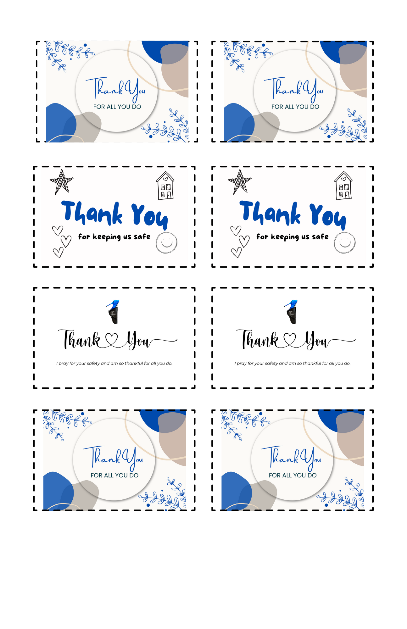Small Appreciation Gifts For Police Officers At Local Police Departments A FREE PRINTABLE Heelsandholster A Police Wife Blog