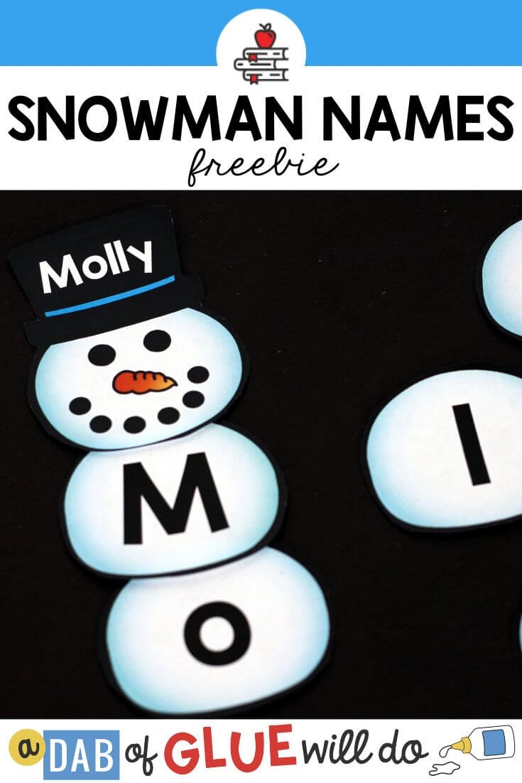 Snowman Name Craft Printable