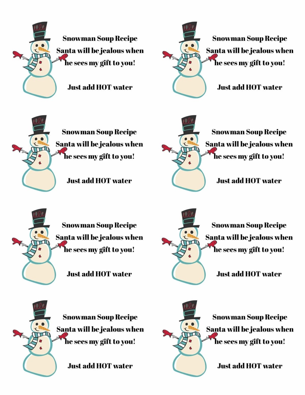 Snowman Soup With Free Printable Great For Gifting Bowl Me Over
