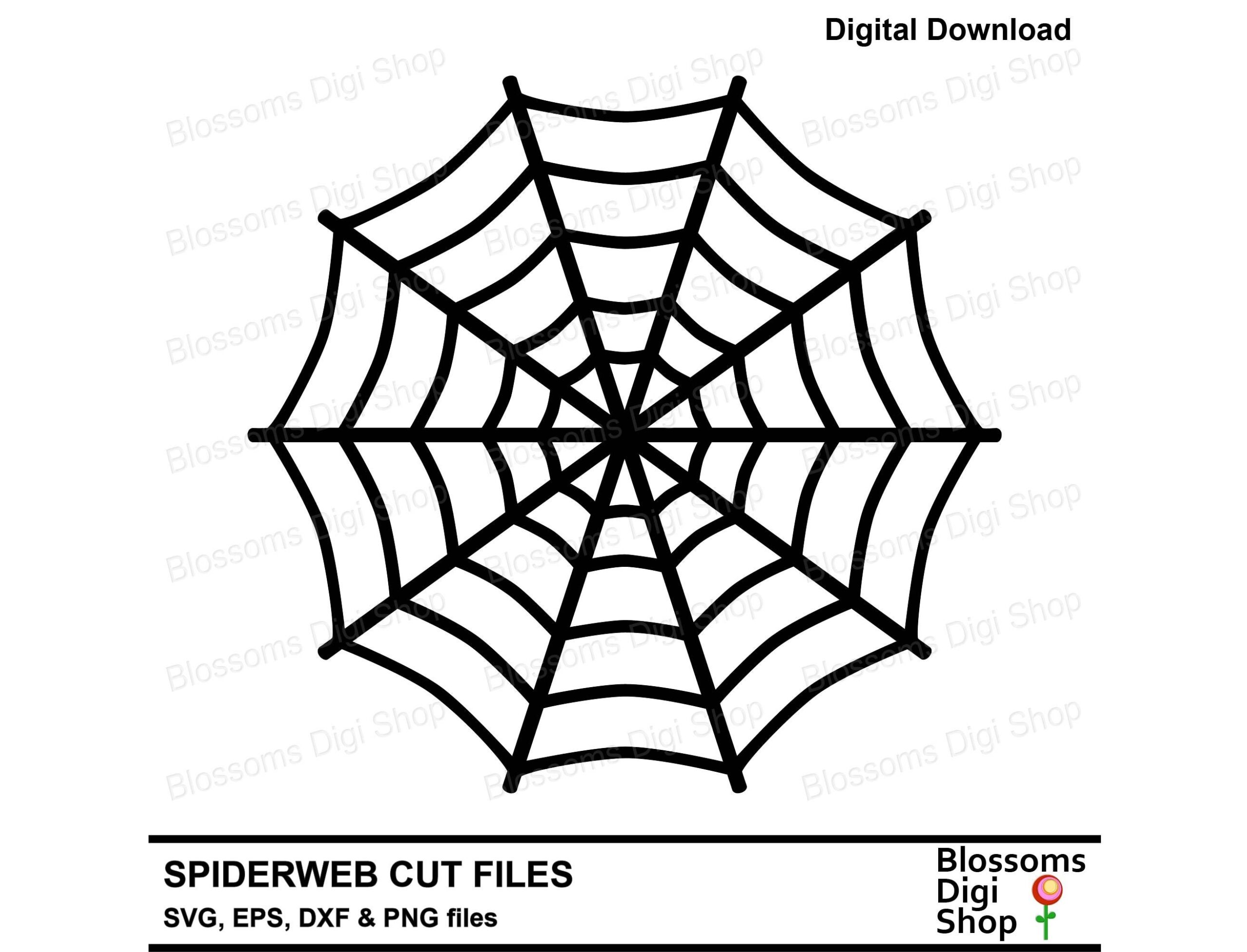 Spiderweb Cut Files Web Svg Halloween Dxf Cobweb Template Halloween Vector Cob Web Spooky Vector Commercial Use Etsy