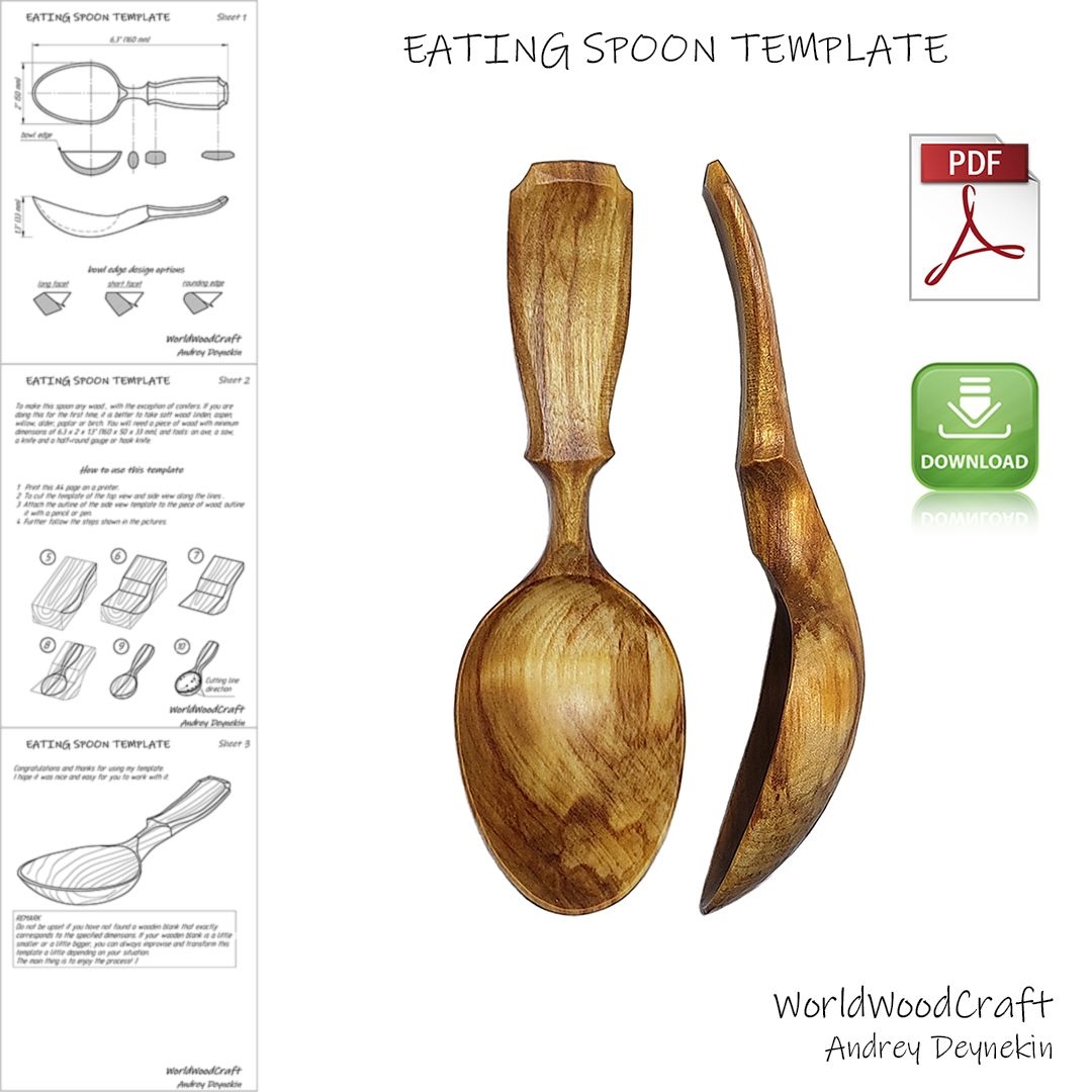 Spoon Carving Template Pdf Wooden Spoon Template Printable W Inspire Uplift Wooden Spoons Wooden Spoon Carving Handmade Wooden Spoons