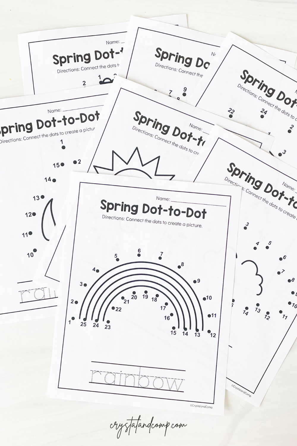 Spring Dot To Dot Printables