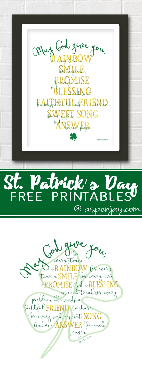 St Patrick s Day Irish Prayer Printable Aspen Jay