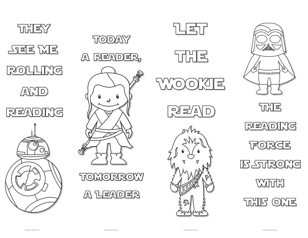 Star Wars Colouring Bookmarks Set 1 Print These Cute Sta Flickr