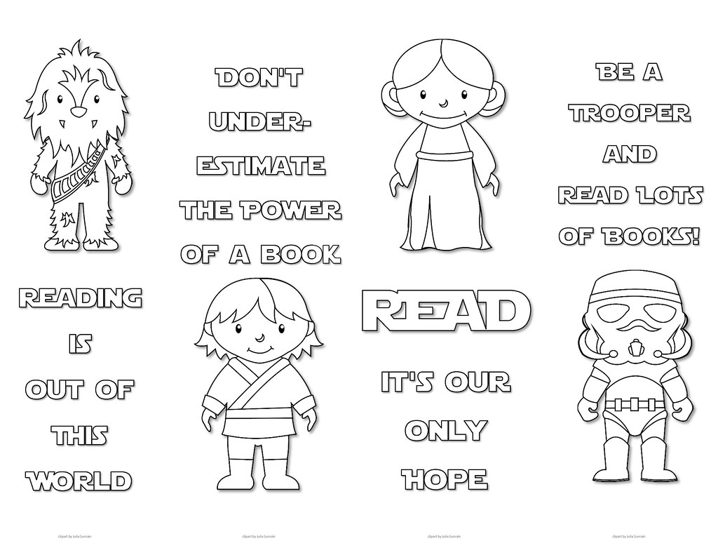 Star Wars Colouring Bookmarks Set 2 Print These Cute Sta Flickr