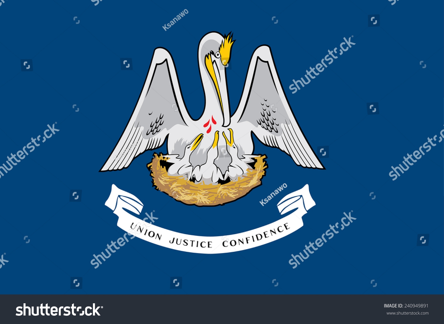 State Louisiana Flag Stock Vector Royalty Free 240949891 Shutterstock