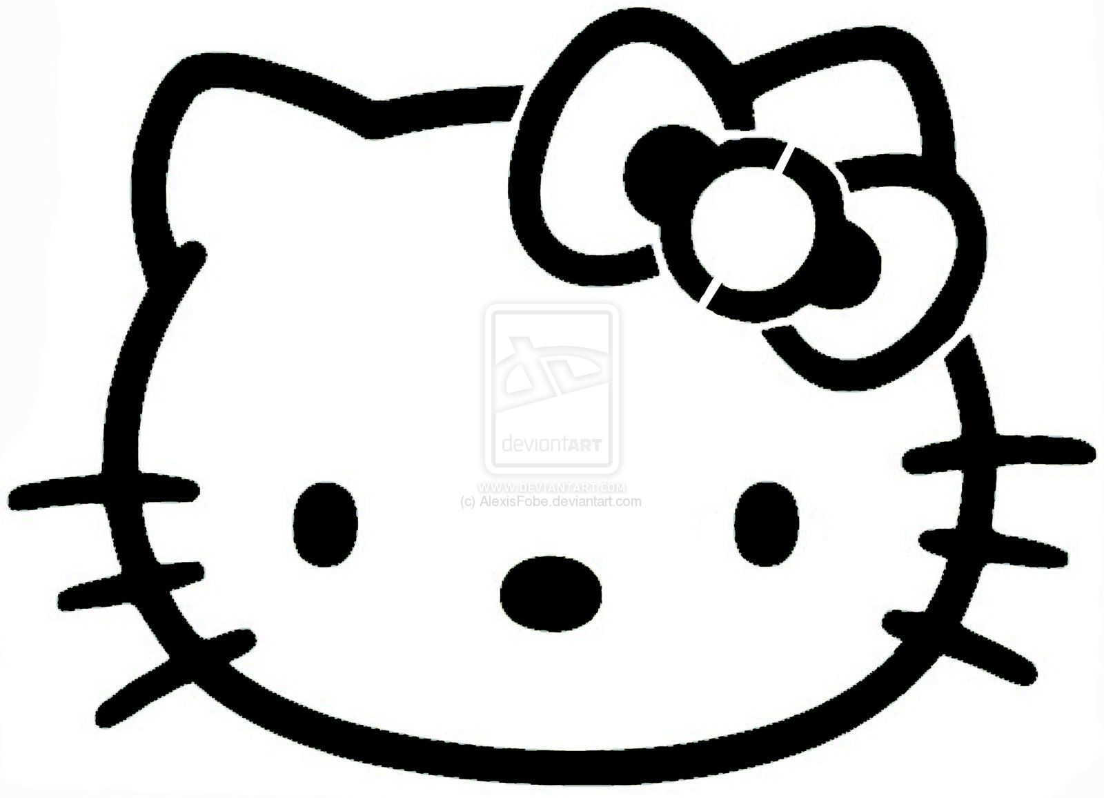 Stencil Hello Kitty Drawing Hello Kitty Birthday Kitty Drawing