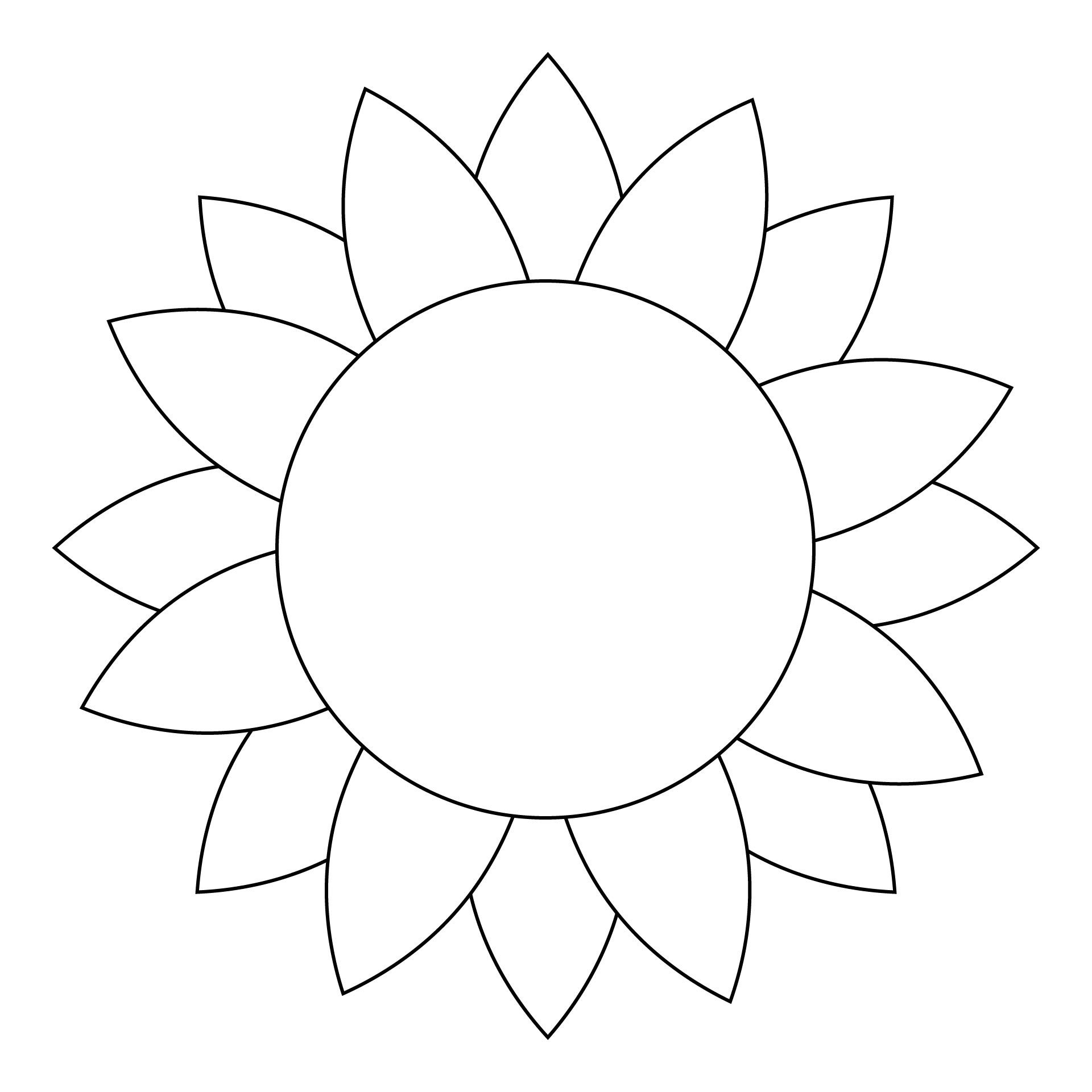 Sunflower Cut Out Template Printable Printablee Flower Templates Printable Sunflower Template Flower Templates Printable Free