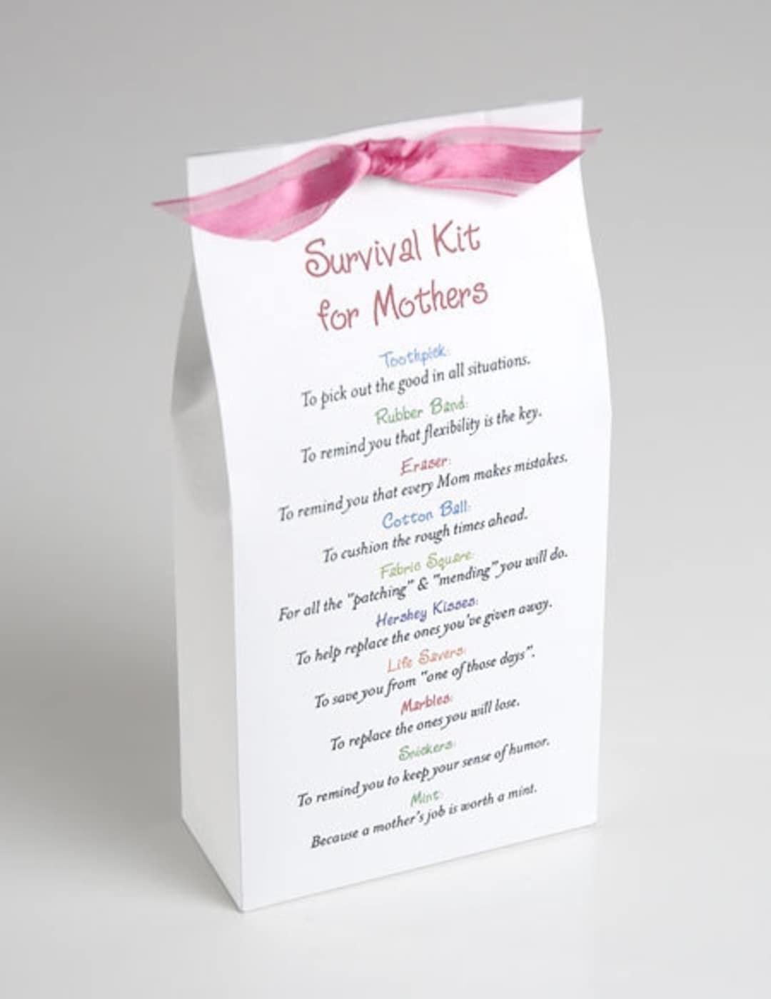 Survival Kit For Mothers Printable PDF Etsy