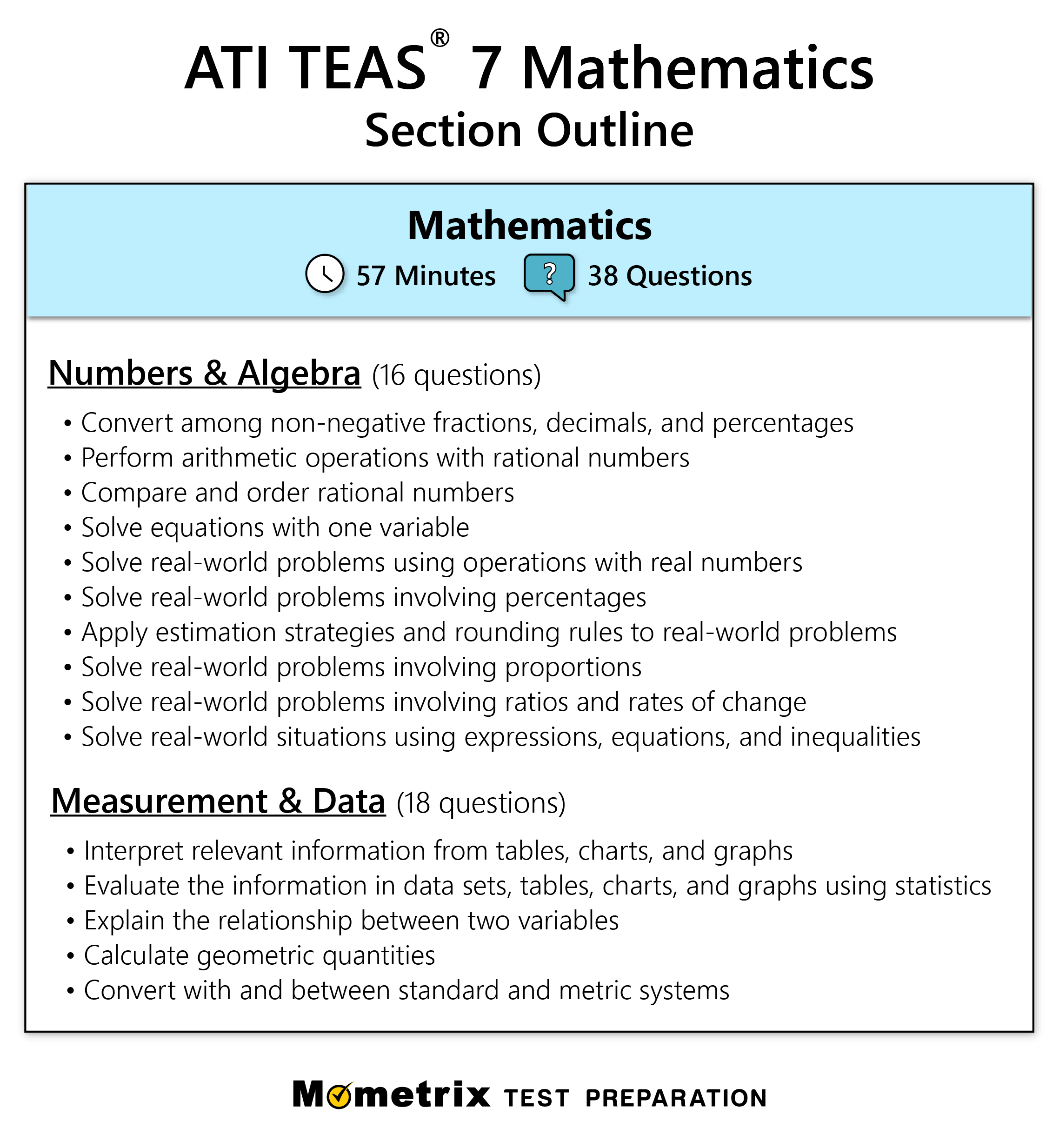 TEAS 7 Math Practice Test updated 2024 
