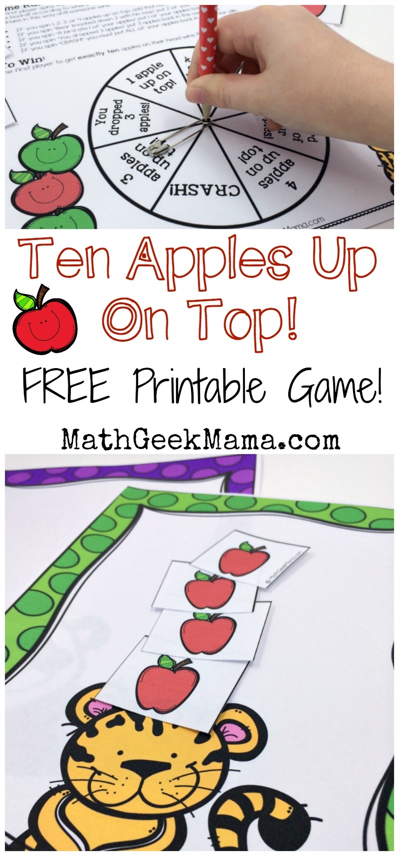 Ten Apples Up On Top Math Game FREE 
