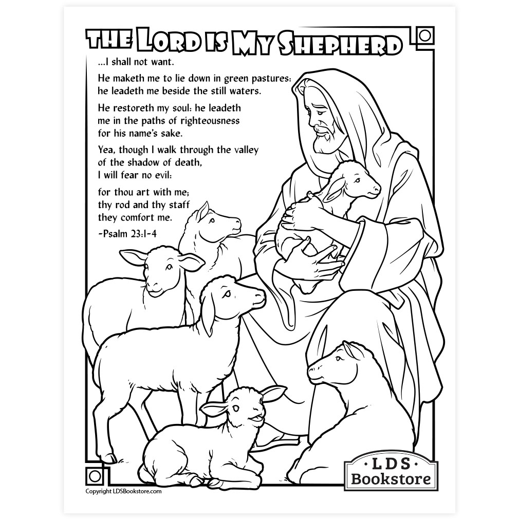 The Lord Is My Shepherd Coloring Page Printable