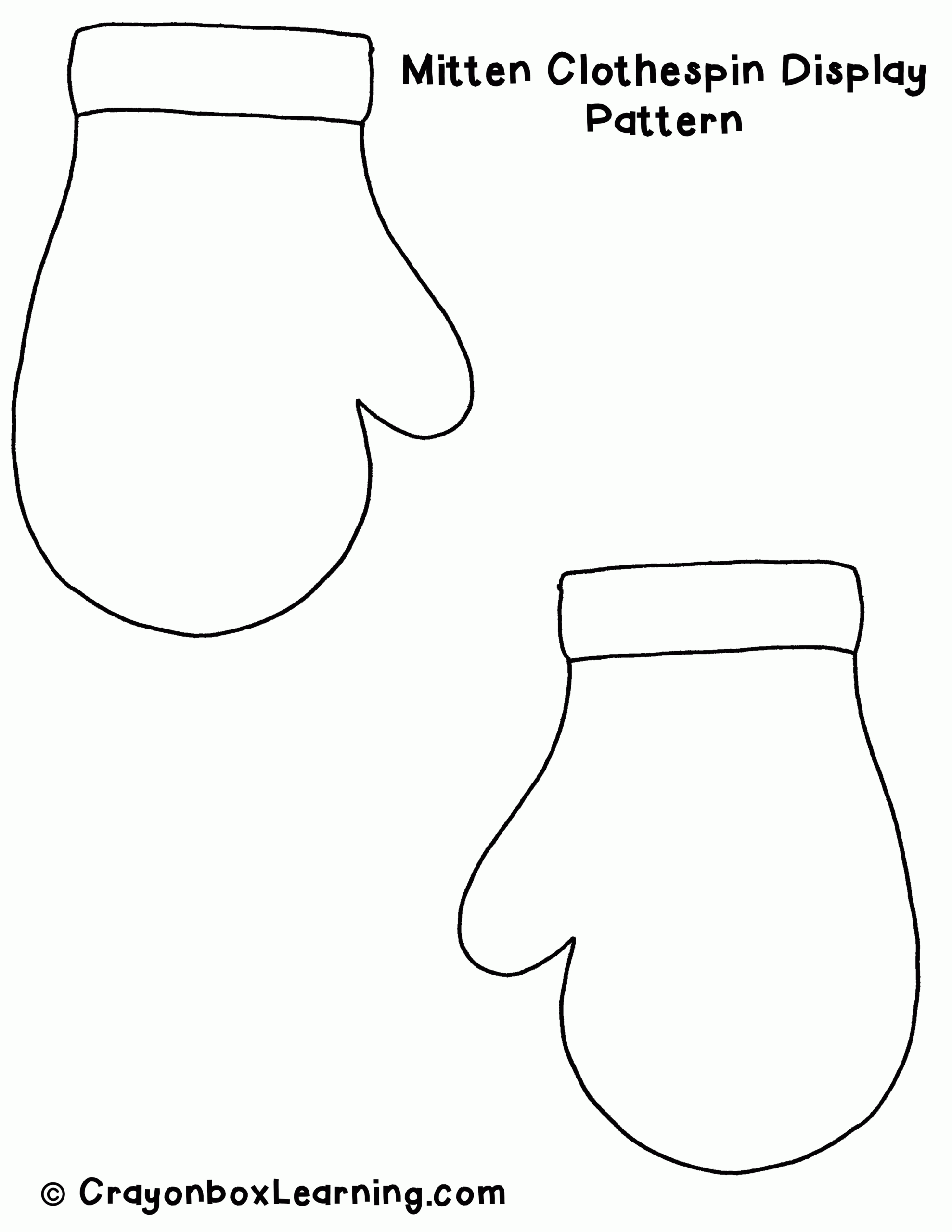 Think Crafts By CreateForLess Mittens Template Mittens Pattern Christmas Coloring Pages