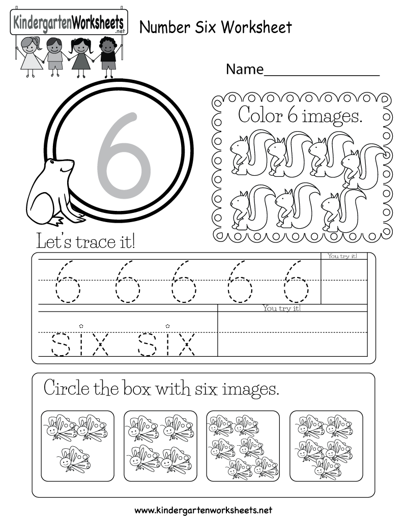 This Is A Number 6 Worksheet Children Can Trace The Number And Circle The Box With 6 Bu Numbers Kindergarten Kids Math Worksheets Kindergarten Math Worksheets