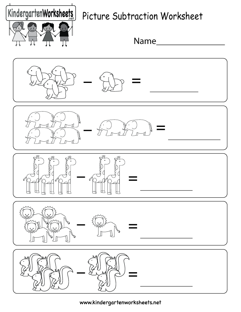 This Is An Animal Subtraction Worksheet This Would Be A Great Worksheet For Kindergarten Subtraction Worksheets Subtraction Worksheets Kindergarten Worksheets