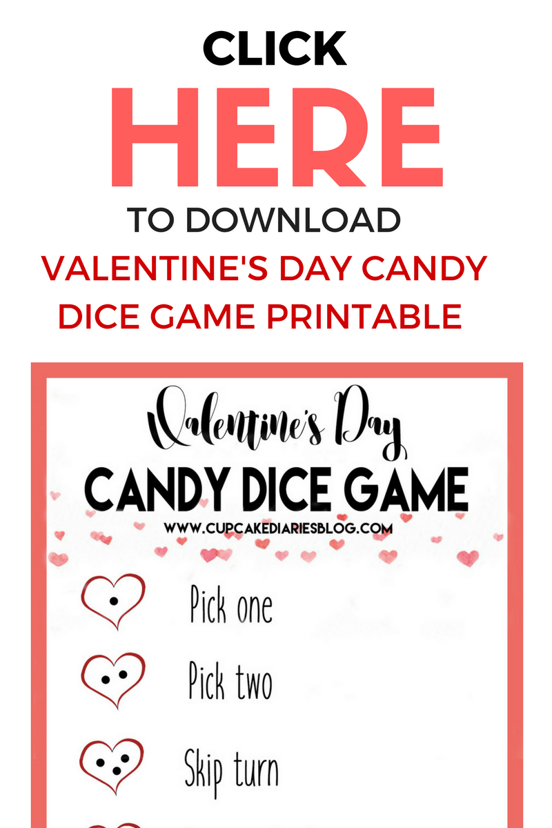 Valentine s Day Candy Dice Game Cupcake Diaries