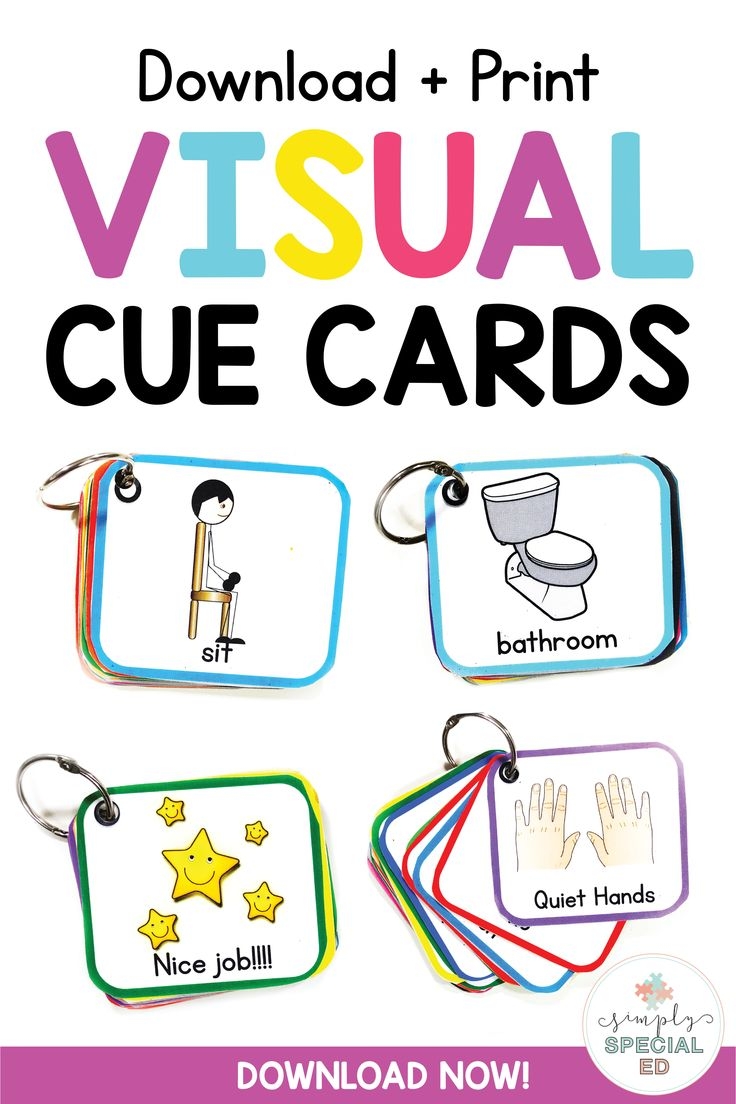 Visual Keychain Cue Cards Special Education Special Education Lesson Plans Special Education Teaching Life Skills