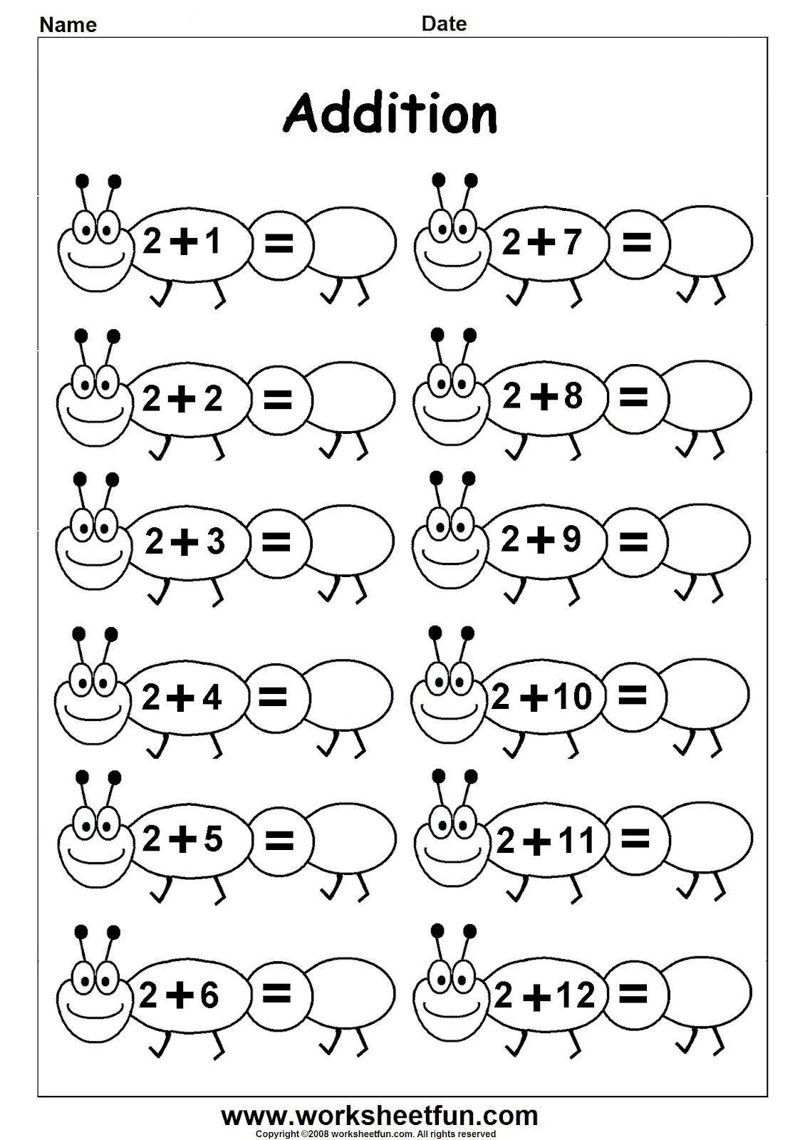 Worksheetfun FREE PRINTABLE WORKSHEETS 1st Grade Math Worksheets Kindergarten Math Kindergarten Math Worksheets Addition