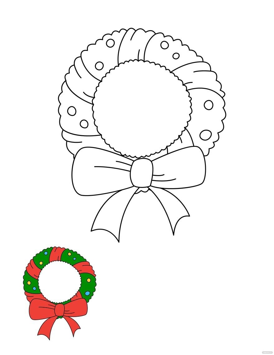 Christmas Wreath Printable Template